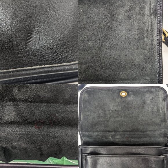 COACH USA Vintage Black Leather Briefcase Shoulder Bag - Made in USA - Picture 13 of 16